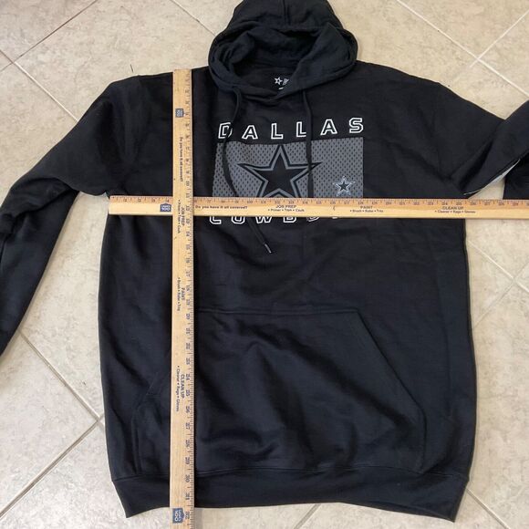 NFL DALLAS COWBOYS APPAREL Black/Gray HOODIE SWEATSHIRT mens 2XL NEW - Picture 5 of 9